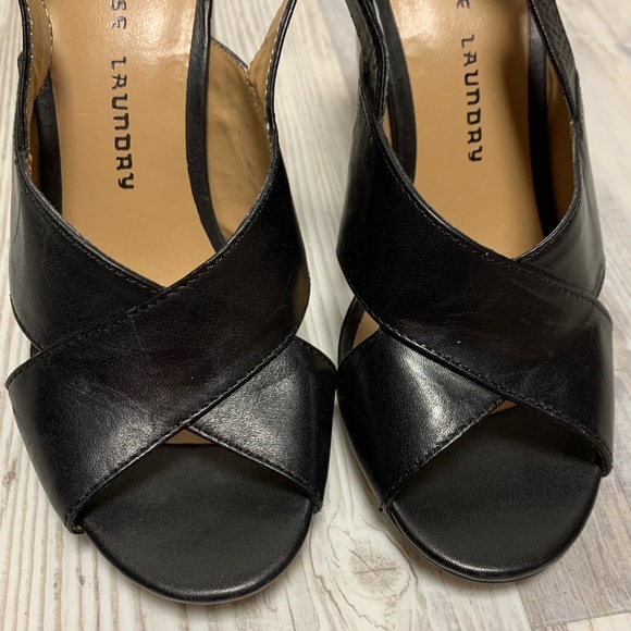 NEW Chinese Laundry Black Leather Sandals 7 - Picture 2 of 8